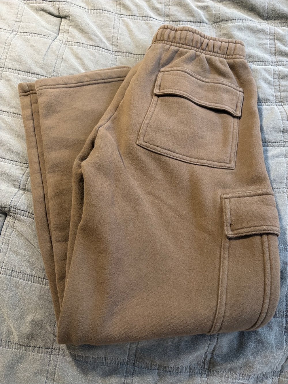 TNA Brown Cargo Joggers with Flap Pockets